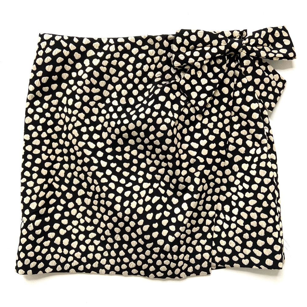 J. CREW Metallic Pebble Print Jacquard Wrap Skirt